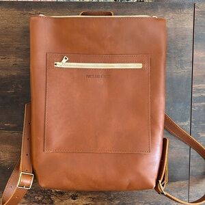 Portland Leather Tote Backpack